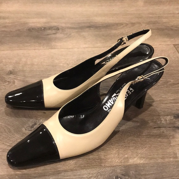 Salvatore Ferragamo Shoes - Salvatore Ferragamo Slingback Heels Size 9